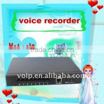 8 line voice telephone recording box work without pc