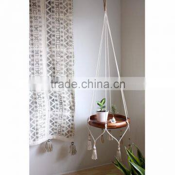 Macrame Plant Hanger Rope Plant Hanger Hanging Shelf Bohemian Home Decor