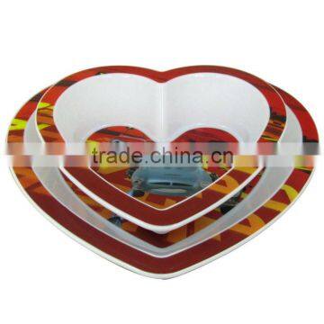 Children Loving Items Plastic Tray Wholesale, heart Shape 3D Lenticular Printing Plastic Tray