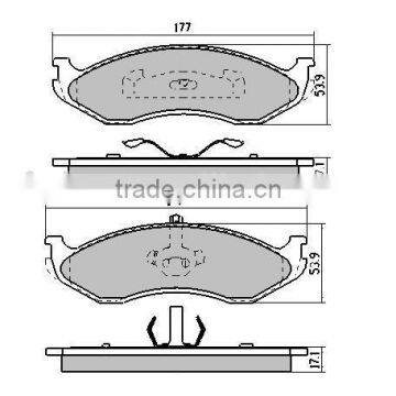 Egypt market sold well D477 brake pads for Jeep