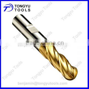 DIN844 TIN coated HSS end mill