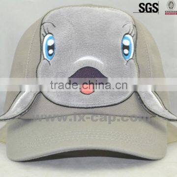 Children cute trucker mesh cap with print and embroidery