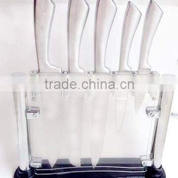 High Quality Stainless Steel Kitchen Knives set Acrylic Block KC-901