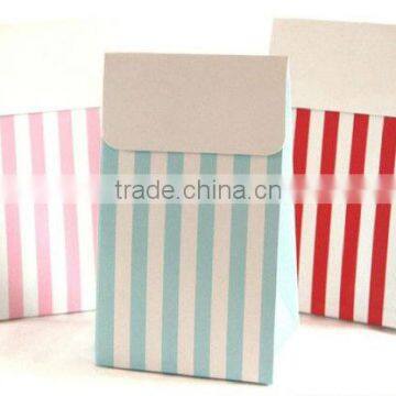 Party Styling Accessories Party Bags and Boxes Red, blue and Pink Stripes Party Treat Boxes Paper 12pk