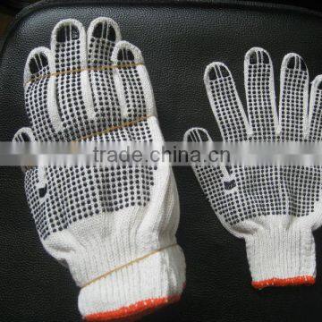 Cotton Knit Gloves Factory Knitted Working GLoves PVC dot Palm Cotton Gloves Multi Color Cotton Knit Gloves