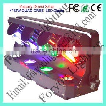 American DJ Zipper 4-Head Barrel Mirror Scanner 4pcs 10W RGBW 4IN1 LED Disco DJ Light