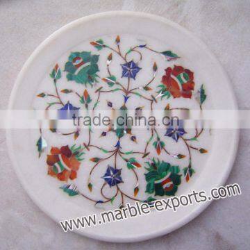 new pietre dure Marble Inlay Plate, Inlay Marble Plate, Marble Plates