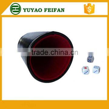 Black Casino PU Dice Game Cup Game Set Can Print Logo photo-3
