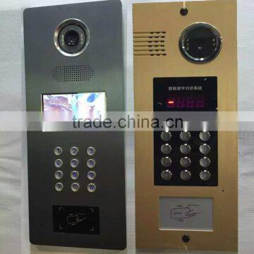 color camera video door phone ID card unlook outdoor panels & 7inch indoor screen intercom system