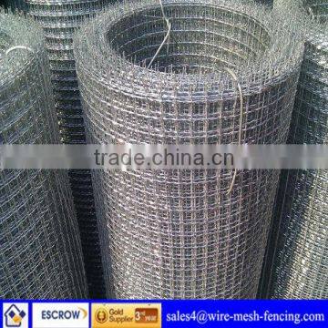 anping square screening galvanized stainless steel crimped wire mesh roll