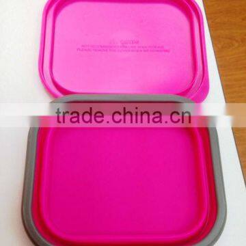 silicone flexible collapsible bowl silicone folding lunch bowl