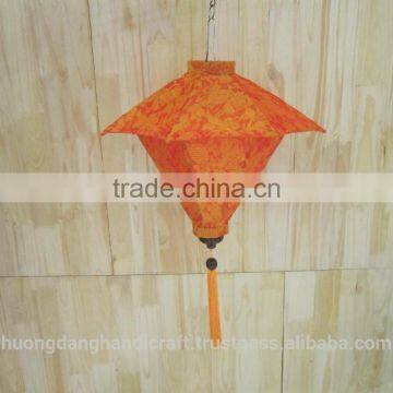 Orange beautiful decorative silk lantern for wholesale made in Vietnam