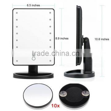 Makeup Mirror With 18 LED Light Desktop Mirror photo-3