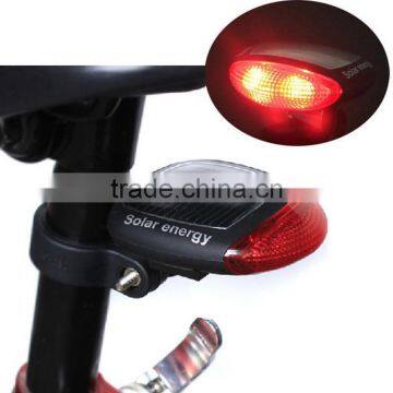 Solar Power LED Bike Bicycle Rear Tail Light Lamp Red Lighting Adjustable Clamp