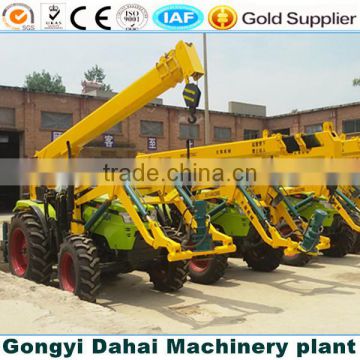 New type 6 meter depth electric pile driver tractor drilling rig