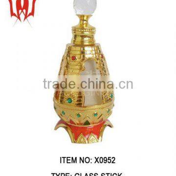 golden alloy towel type perfume bottle ,essential oil bottle