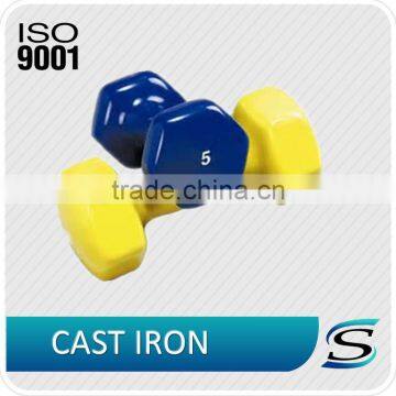 China cast iron hex dumbbells for weight lifting