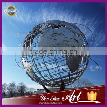 Outside Large Metal 304# Stainless Steel Globe Sculpture