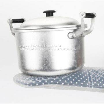 Double Layer Cotton Silicone Gloves for Baking Grill BBQ photo-4