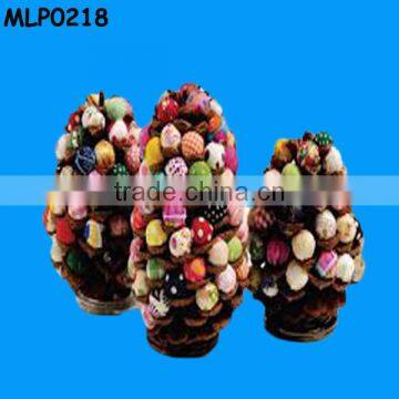 Colourful Resin Pinecone For 2014 Easter Decoration