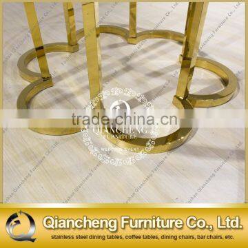 Popular Flower Design Gold Color Coffee Table photo-6