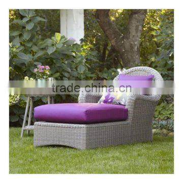 Outdoor Furniture Casual Garden Rattan Sun Lounger With Cushion photo-2