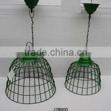 Green Powder Coated Ceiling Hanging Lamps made in Iron