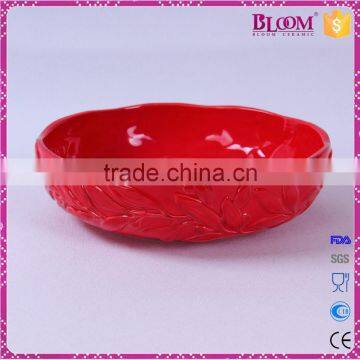 Red Glazed Ceramic Candy Dish Wedding Favors photo-2