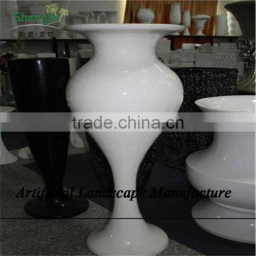 SJZJN 2660 Decorative Small Round Fiberglass Clay Garden Pots, Fiberglass Clay Garden Planters photo-3