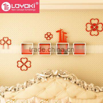 Hot Sale New Love Shape Wood Home Decor Wall Stickers 3D Art Sticker for Living Room photo-3