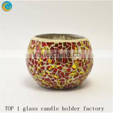 Sets of mosaic candlestick holders vintage
