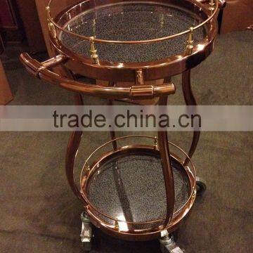Elegant and Smart Stainelss Steel Liquor Cart Food Serving Trolley for Hotel C-46 photo-2