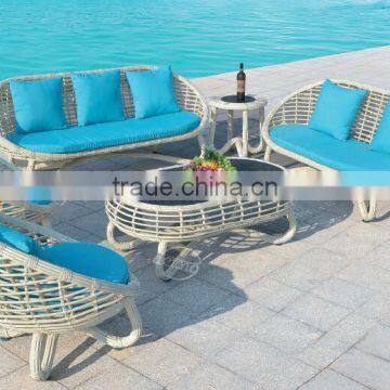 outdoor Leisure garden casual PE rattan sofa with aluminum frame