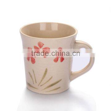 Flared Stoneware Porcelain Ceramic Custom Drawn Mug