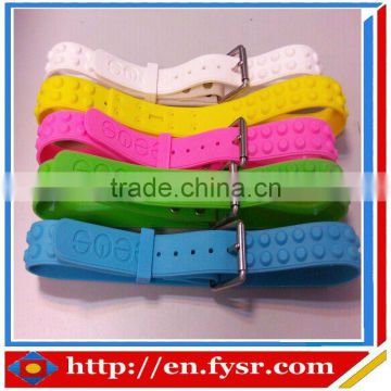 2016 colorful silicone fashion belt for sports