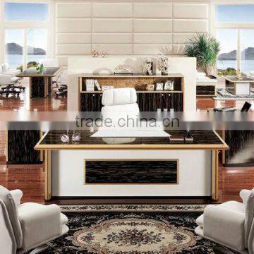 Modern Classic Oval Long Italian Design Brown Conference Table for 16 People With Yellow Leather Chairs BF12-06094a photo-2