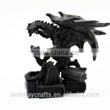 Custom High Quality Resin Black Dragon Statue Deocration for Sale photo-4
