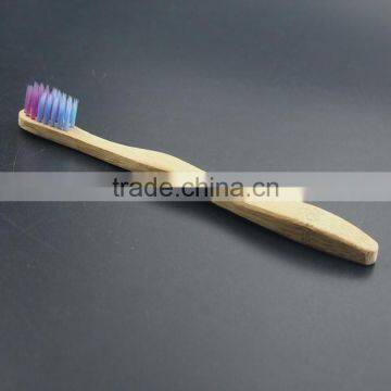 Blue Protect Crystal-like Handle Kids Wonderful Bamboo Toothbrush photo-4