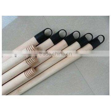 natural wooden broom handle with plastic cap and italian screw