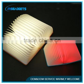 Folding LED Nightlight Creative LED Book Light Lamp Best Home Novelty Decorative USB Rechargeable Lamps White/Warm/Blue/Red