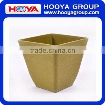 Assorted Colors Bamboo Biodegradable Bamboo Fiber Tapered Square Mini Planters Garden Flower Pots Plant Pot photo-2