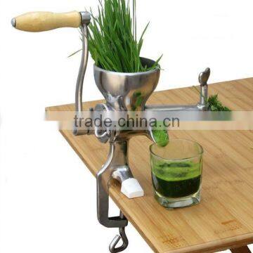 manual stainless steel healthy wheatgrass juicer / fruit juicer