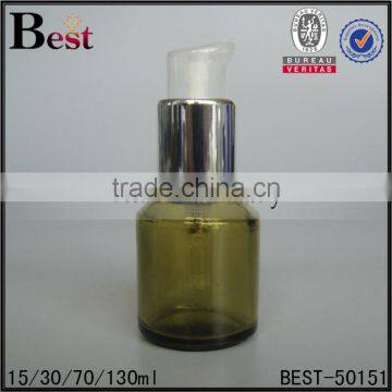 Hot Products Luxury Dark Green Glass Bottle Gold Aluminum Dropper Oblique Shoulder Essential Oil Glass Dropper Bottle Wholesale photo-5