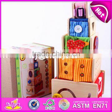 Creative Intelligent Nesting Toys Wooden Baby Stacking Cups W13D089 photo-3