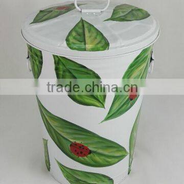 Painting Metal Colored Trash Can Galvanized Colored Trash Can photo-2
