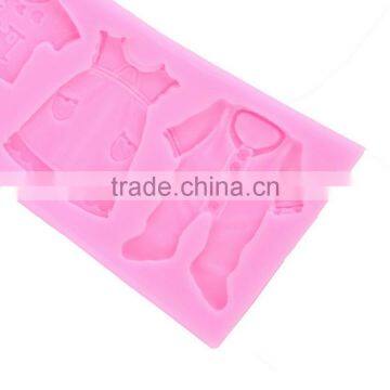 1 PC 2015 Pop 3D Baby Clothes Shower Silicone Mould Fondant Kitchen Cake Mold for Chocolate Baking Tool photo-5