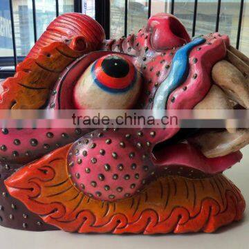 Dragon Mask Wall Hanging Decor Handmade in Nepal photo-2