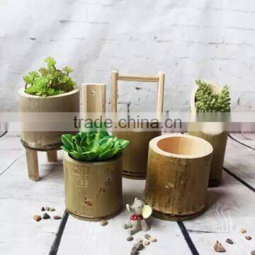 Nature Green Bamboo Vase For Lkebana And Flower Arrangement photo-2