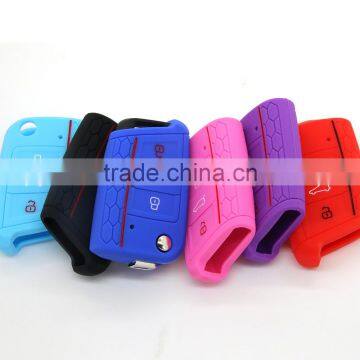 Hot Sale Silicone Flip Car Key Cover Key Protection Case Cover for VOLKSWAGEN GOLF 7