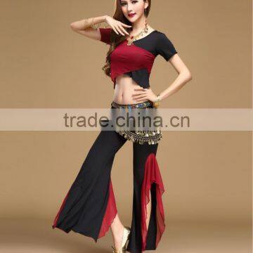 Profession belly dance pant set fusion mixed colors belly dancing wears